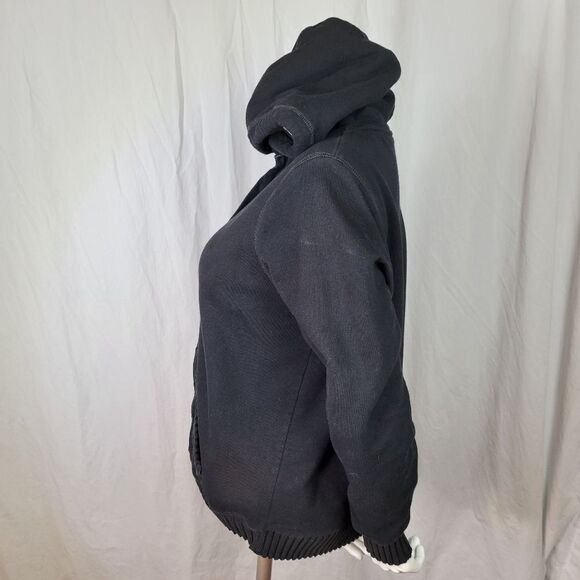 Faded Glory‎ Hooded Zipper Front Black Jacket Size XL - Picture 4 of 9